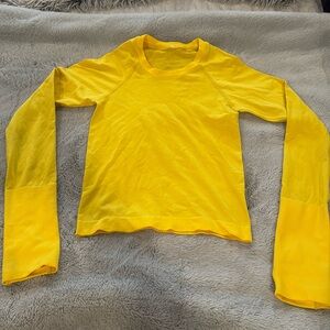 lululemon athletica Yellow Long Sleeve Top